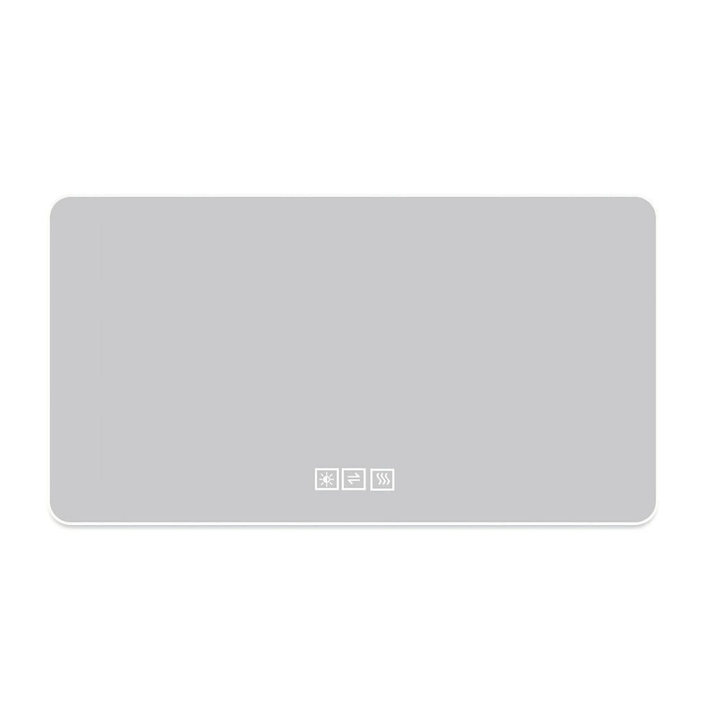 KZG 28x60 in. LED bathroom mirror with three-color dimmable backlight in silver — image 1