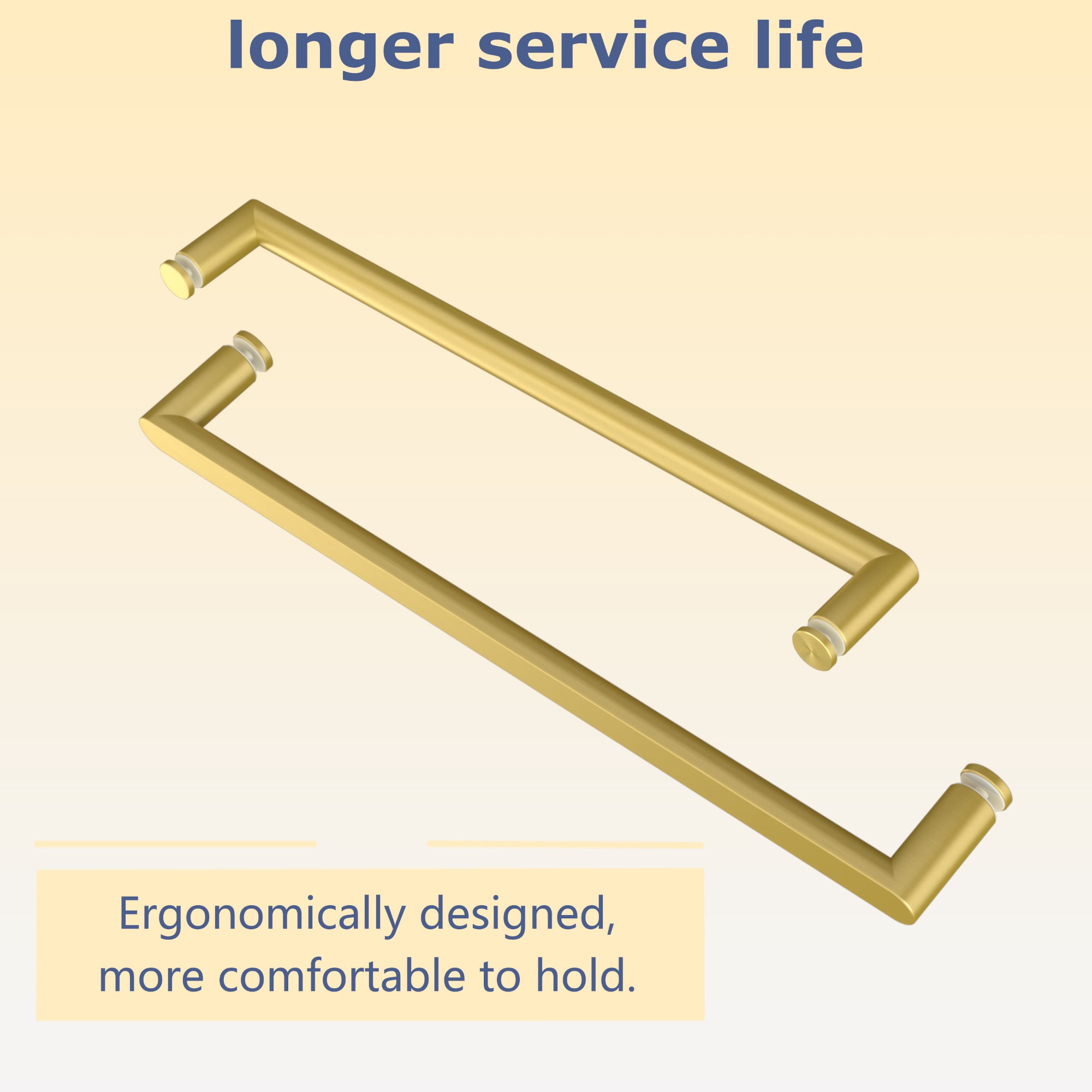 KZG brushed gold frameless bypass sliding shower door, 55–60 in. wide, 76 in. tall — image 7