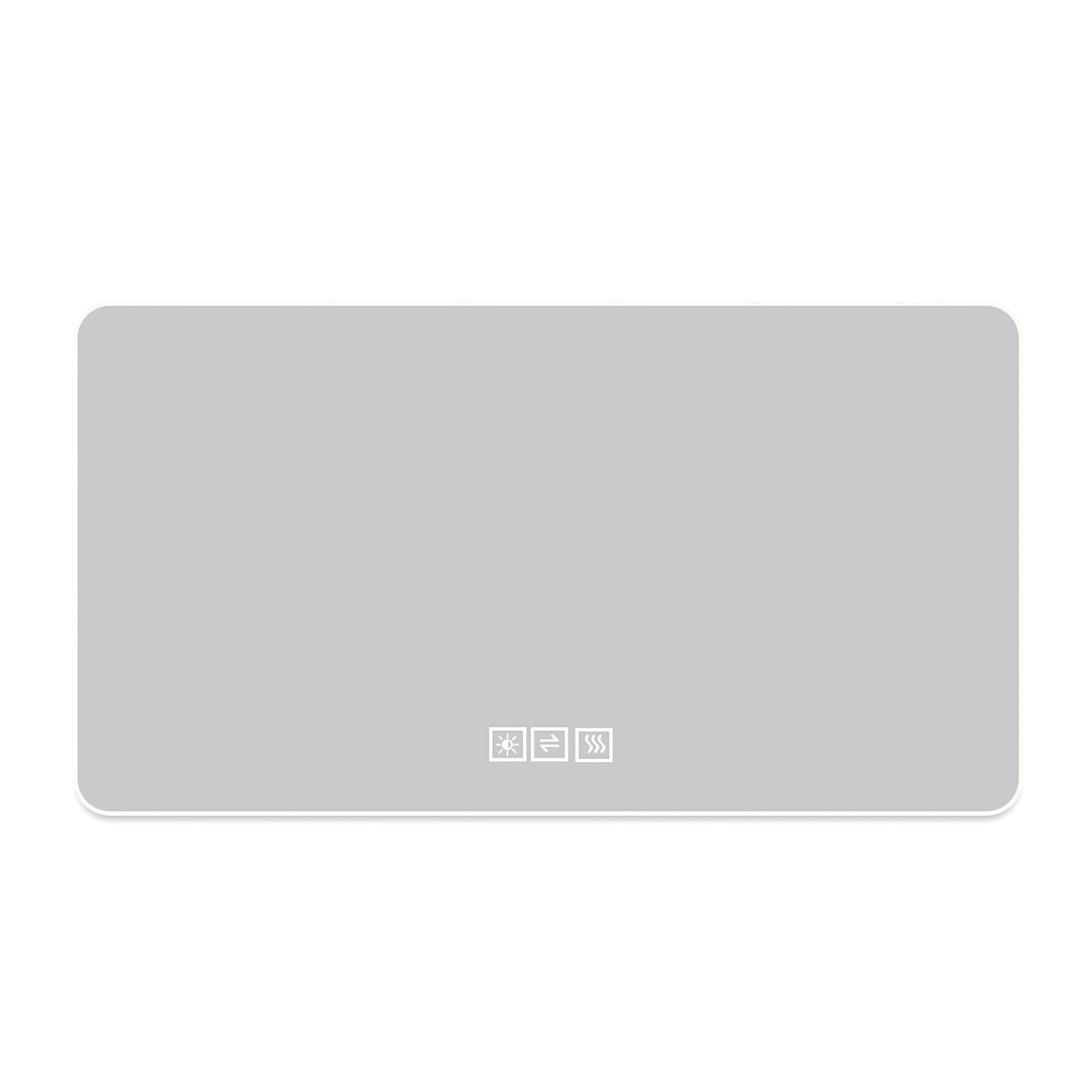 KZG 48 x 24 in. LED bathroom mirror with three-color dimmable backlight in corrosion-resistant silver finish — image 1