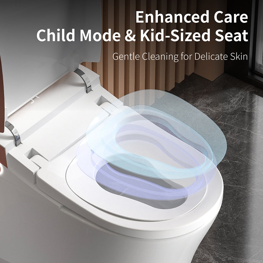 Elongated white ceramic smart bidet toilet with heated seat — image 6