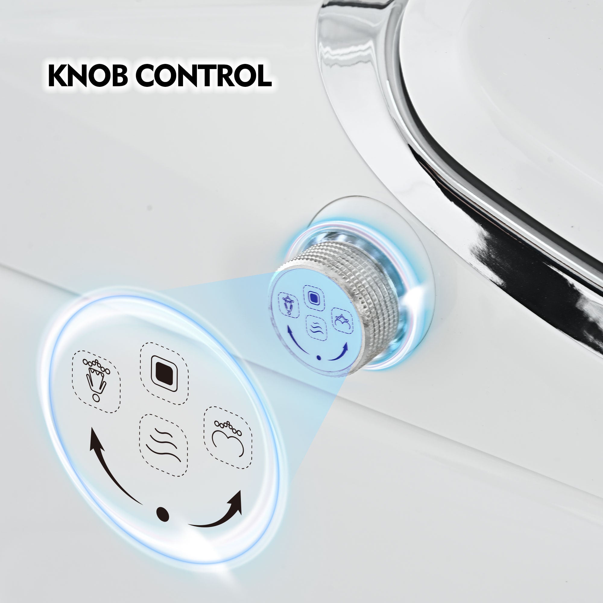 White elongated smart bidet toilet with heated seat and dryer — image 6