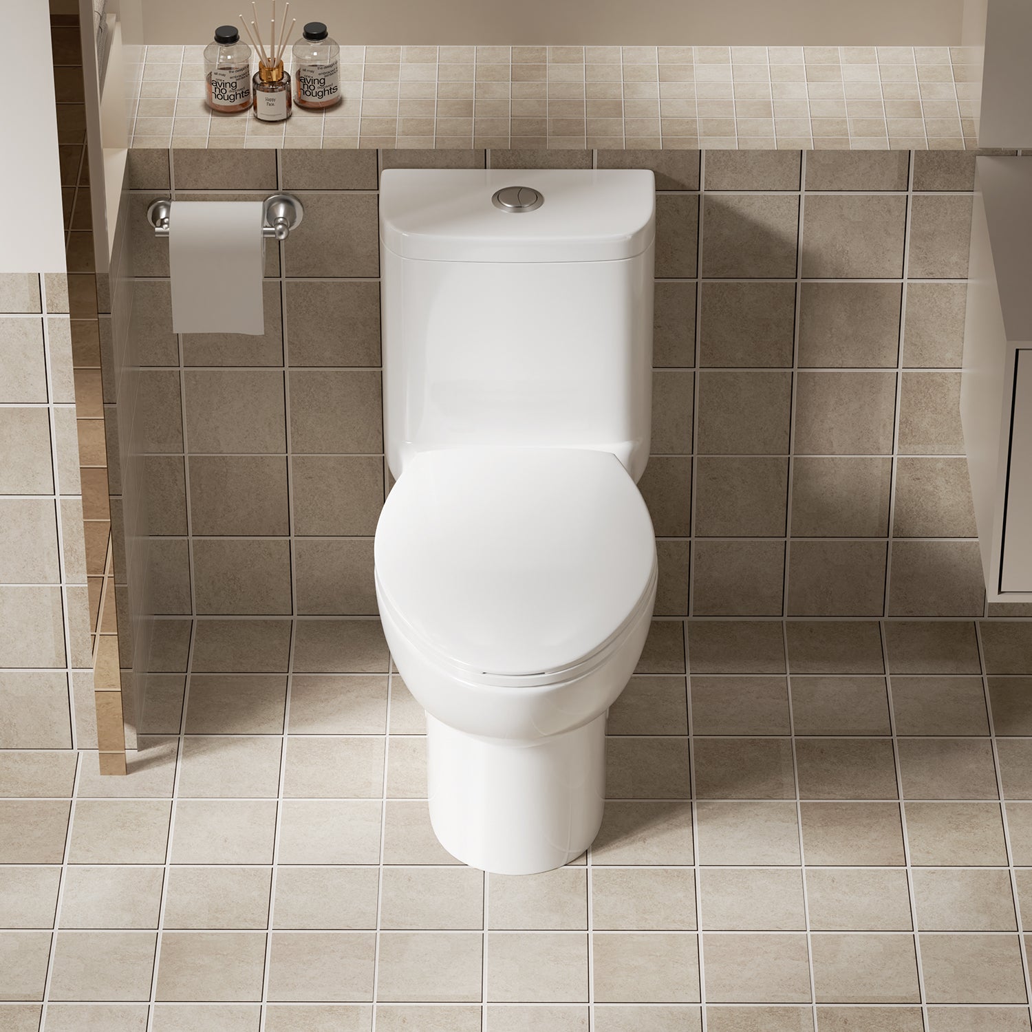 KZG Tornado Flush one-piece toilet in gloss white with ADA comfort height and dual flush — image 2