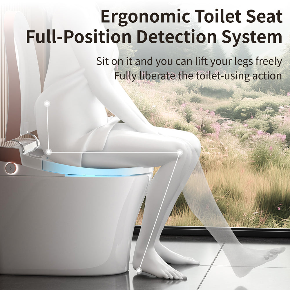 Elongated white ceramic smart bidet toilet with heated seat — image 7