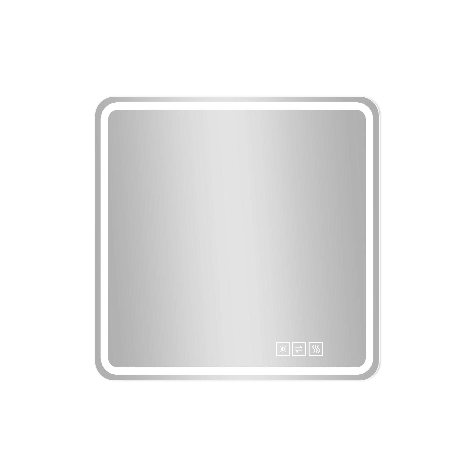 KZG 36-inch LED bathroom mirror with anti-fog silver glass and tri-color lighting — image 1