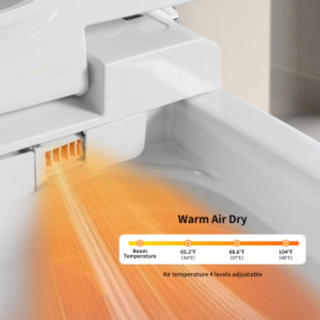 KZG modern white ceramic smart toilet with integrated bidet and heated seat — image 5