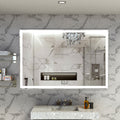 KZG 60 x 40 in. oversized LED bathroom mirror with aluminum frame and 3 color modes — image 1