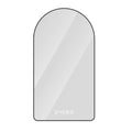 KZG 32x60 in. arched LED vanity mirror with time display and anti-fog coating in black frame — image 1