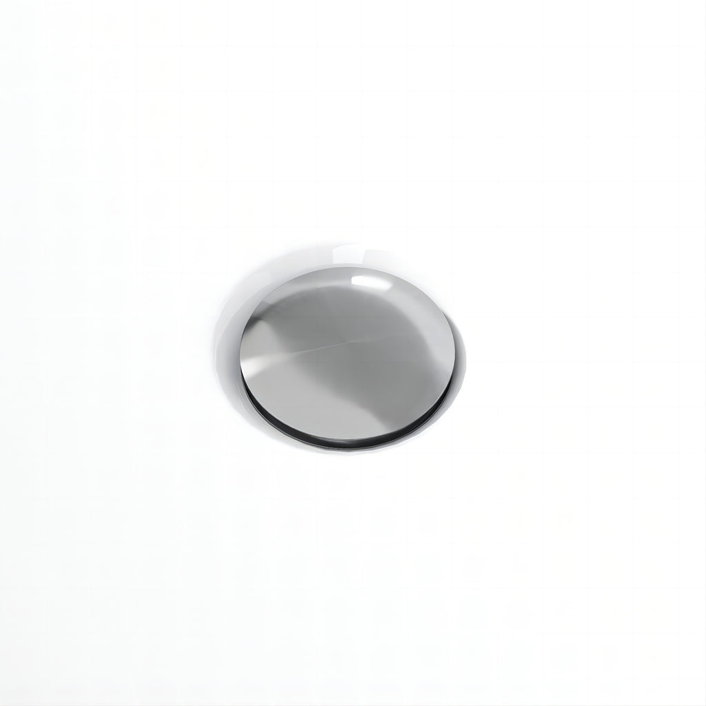 KZG 47 in. gloss white acrylic freestanding soaking bathtub with chrome drain — image 4