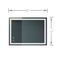 KZG 32 in. x 24 in. frameless LED bathroom mirror with anti-fog and dimmable front lighting in silver — image 1