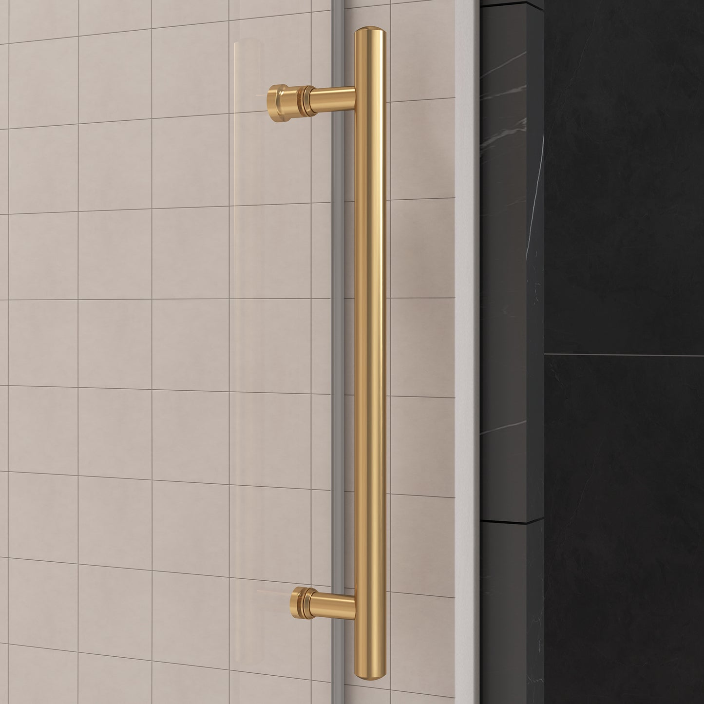 Single Sliding Frameless Shower Door with Clear 3/8 in. Glass