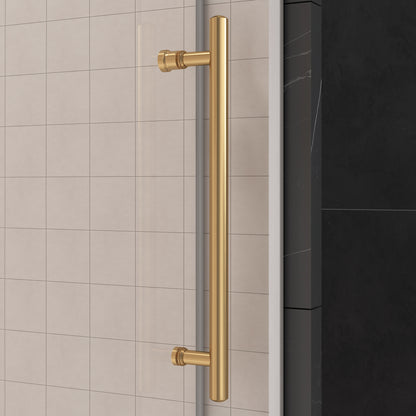 Single Sliding Frameless Shower Door with Clear 3/8 in. Glass