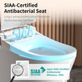 Elongated white ceramic smart bidet toilet with heated seat — image 2