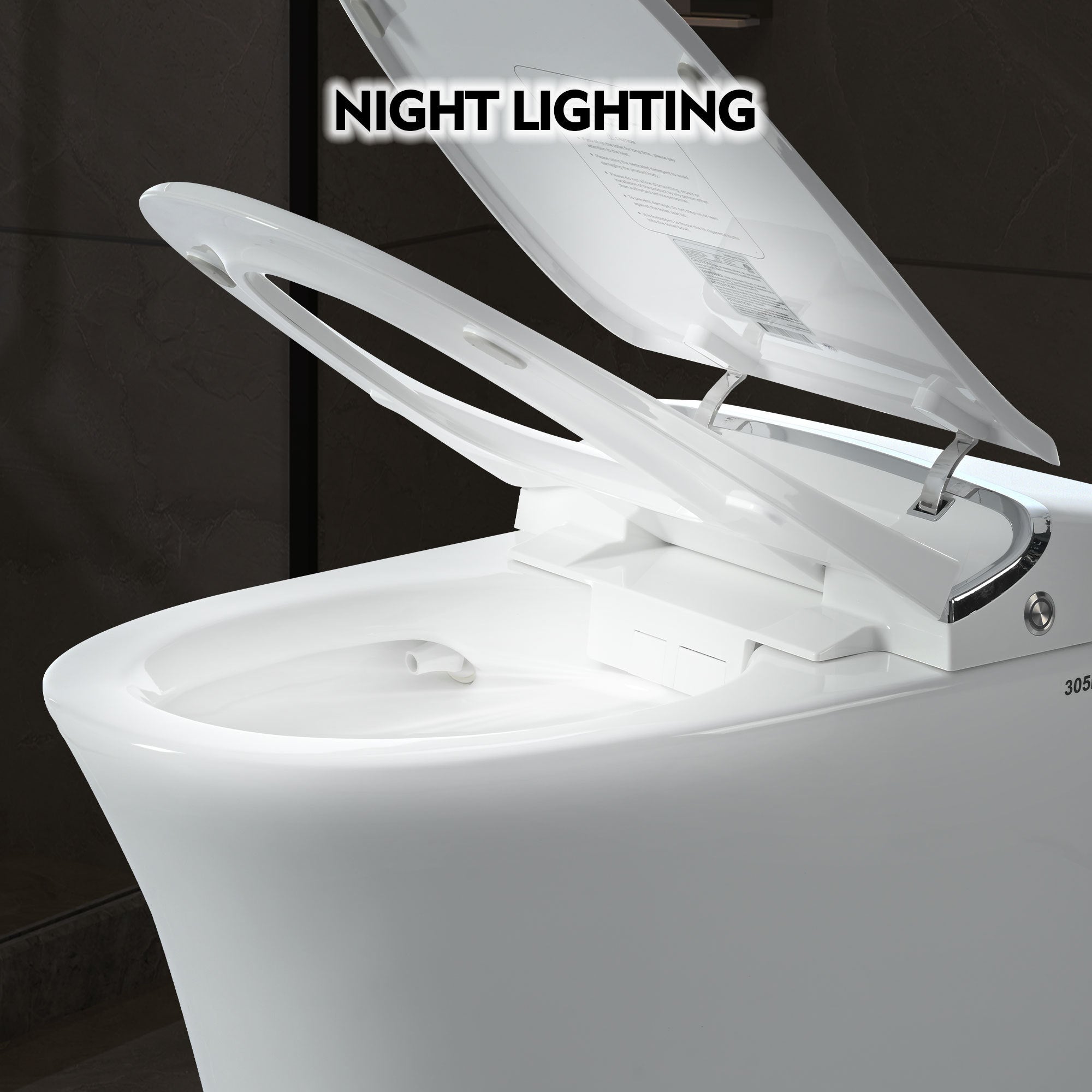 KZG elongated smart bidet toilet with heated seat, warm water, and air dryer in white ceramic — image 7
