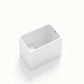 KZG 47-inch gloss white acrylic freestanding soaking tub with built-in seat and chrome fixtures — image 1
