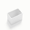 KZG 47 in. gloss white acrylic freestanding soaking bathtub with chrome drain — image 1