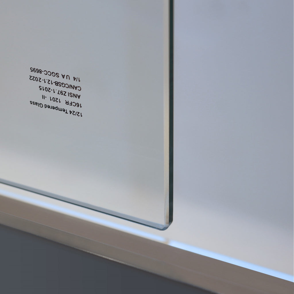 KZG 56-60 inch double sliding tub shower door in chrome aluminum with clear tempered glass — image 6