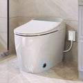 KZG one-piece smart toilet with heated seat and foot sensor in white ceramic — image 1