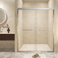 Brushed Nickel Sliding Shower Door — 60 in. × 72 in. with Tempered Glass — image 2