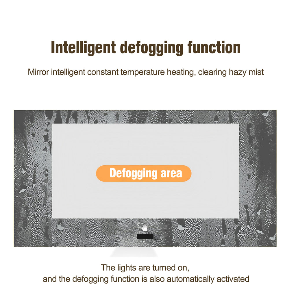 KZG 48x32 in. frameless LED backlit bathroom mirror with silver frame — image 7