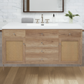 Natural Wood Vanity with SMC Sink — 60 in. — lifestyle 1