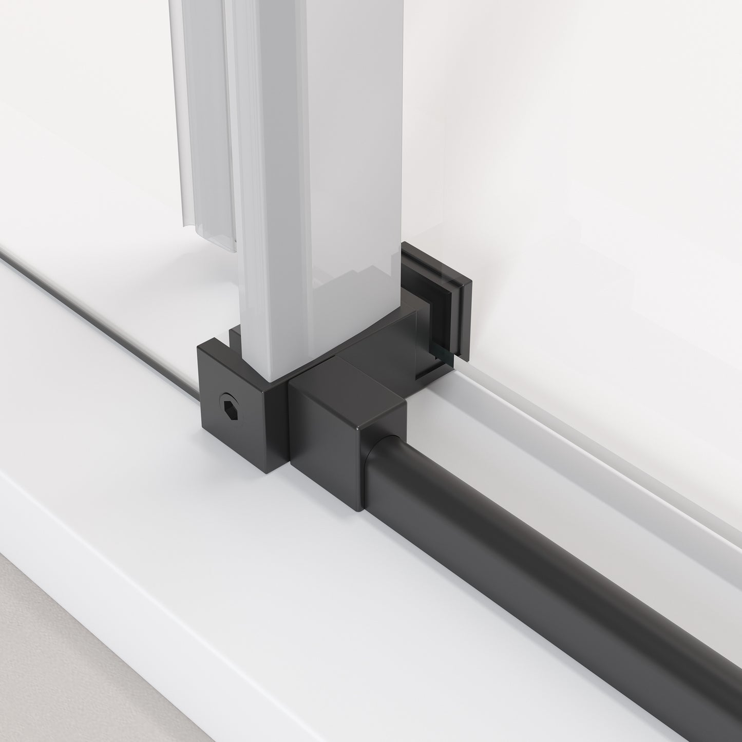 Single Sliding Frameless Shower Door with Clear 3/8 in. Glass