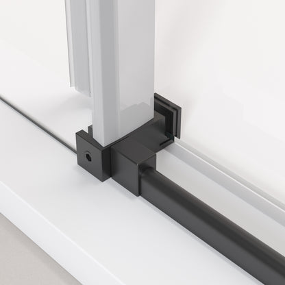 Single Sliding Frameless Shower Door with Clear 3/8 in. Glass